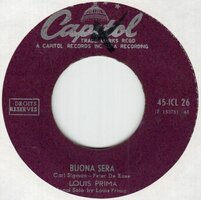 Louis Prima - Buona sera + Pennies from heaven (Vinylsingle)
