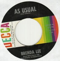 Brenda Lee - As usual + Lonely lonely lonely me (Vinylsingle)