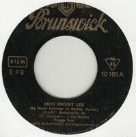 Peggy Lee - Miss Peggy Lee (EP) (Vinylsingle)