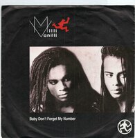 Milli Vanilli - Baby don't forget my number + Too much monkey (Vinylsingle)