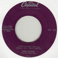 Gene Vincent - Pistol packin' mama + Weeping willow (Vinylsingle)