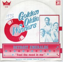 Detroit Emeralds - Feel the need in me + There's a love (Vinylsingle)