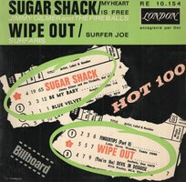 Jimmy Gilmer / The Fireballs / The Surfaris - Sugar Shack / Wipe Out (EP) (Vinylsingle)