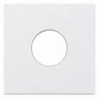100 stuks Wit Papieren Hoezen voor vinylsingles (High Quality) -  (Vinylaccessoires)