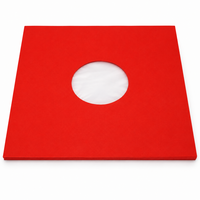 Binnenhoezen voor LP's (Rood met antistatische voering) - per 10 stuks