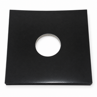 LP Hoezen Karton, Zwart met middengat - per 10 stuks