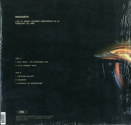 MEGADETH - LIVE IN LOS ANGELES 1995 -COLOURED- (Vinyl LP)