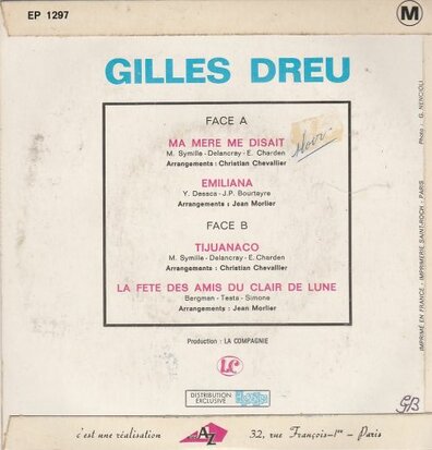 Gilles Dreu - Ma Mere Me Disait (EP) (Vinylsingle)