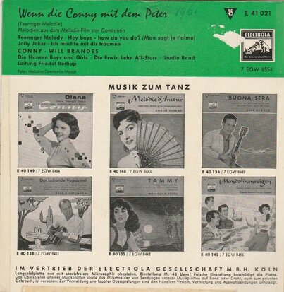 Conny Froboess - Wenn die Conny mit der Peter (EP) (Vinylsingle)