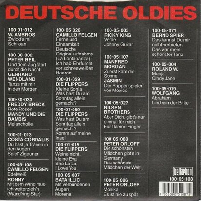 Camillo Felgen / Ronny - Edelweiss + Mit den wind muss ich weiterzieh'n (Vinylsingle)
