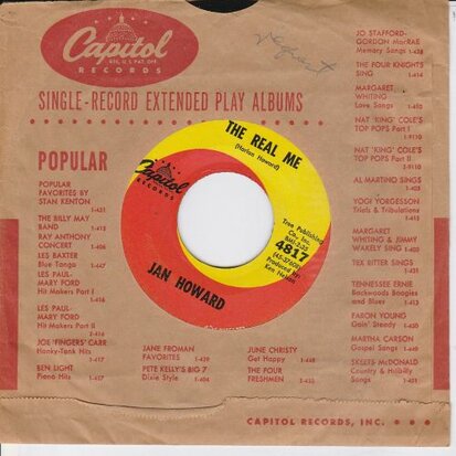 Jan Howard - Whatcha Gonna Do For An Encore? + The Real Me (Vinylsingle)