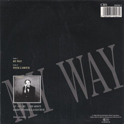 Harald Juhnke - My Way + Pour L'Amour (Vinylsingle)