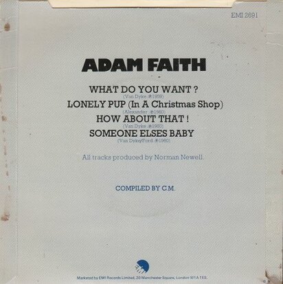 Adam Faith - What do you want (EP) (Vinylsingle)