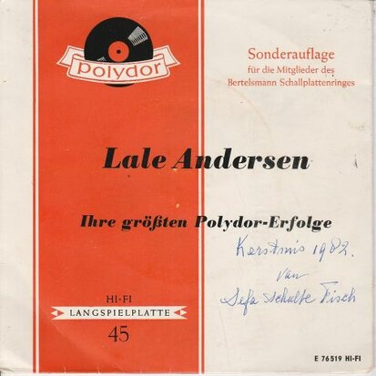 Lale Andersen - Ihre Grossten Polydor-Erfolge (EP) (Vinylsingle)