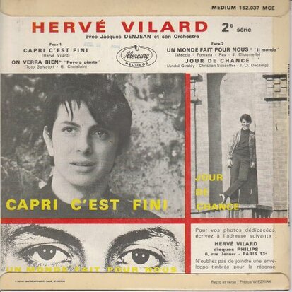 Herve Vilard - Capri c'est fini + Un monde fait pour nous (Vinylsingle)