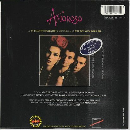 Amoroso - La Chanteuse Du Bar + Ich Bin Von Kopf Bis Fuss Auf Liebe Eingestelt (Vinylsingle)