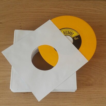 Wit Papieren Hoezen voor vinylsingles (Standaard) - per 100 stuks