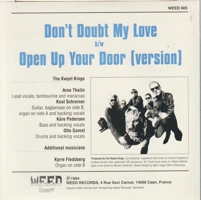 The Kwyet Kings - Don't Doubt My Love + Open Up Your Door (Version) (Vinylsingle)