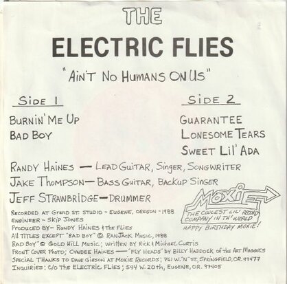 The Electric Flies - Ain't No Humans On Us (EP) (Vinylsingle)