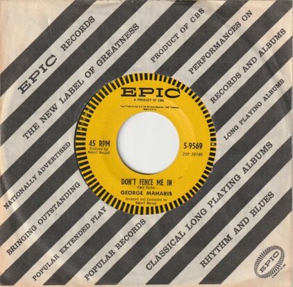 George Maharis - Don't fence me in + Alright okay you win (Vinylsingle)