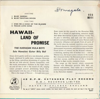 Hawaiian Hula Boys - Hawaii Land of paradise (EP) (Vinylsingle)
