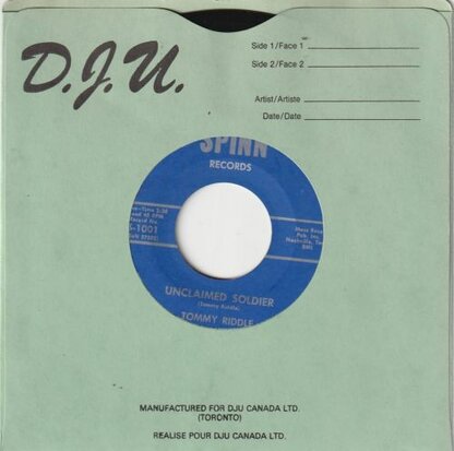 Tommy Riddle - Poppa Poppa Da Da + Unclaimed Soldier (Vinylsingle)