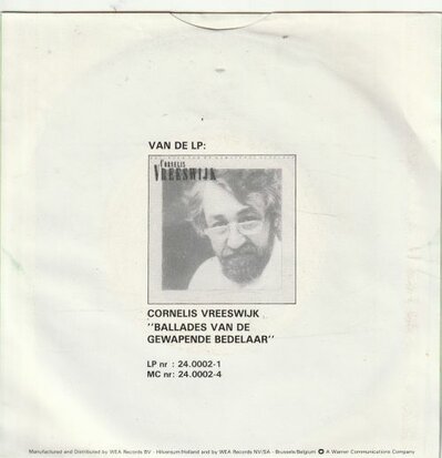 Cornelis Vreeswijk - Is er nog plaats in de schuilkelder + Wij leven in een welvaartstaat (Vinylsingle)