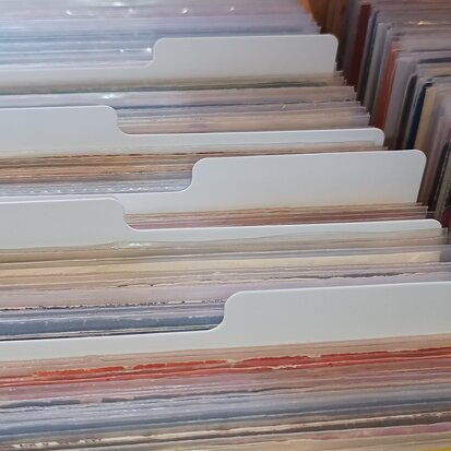 Vinylsingle Registers Wit Met Tab - per 20 STUKS