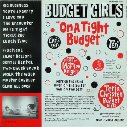 Budget Girls - On A Tight Budget (Vinyl LP)