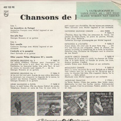 Various - Chansons De France (EP) (Vinylsingle)