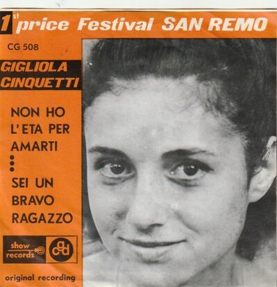 Gigliola Cinquetti - Non ho l'eta per amarti + Sei un bravo ragazzo (Vinylsingle)