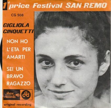 Gigliola Cinquetti - Non ho l'eta per amarti + Sei un bravo ragazzo (Vinylsingle)