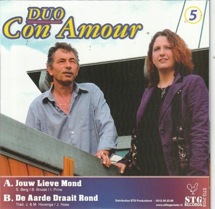 Duo Con Amour - Jouw lieve mond + De aarde draait rond (Vinylsingle)