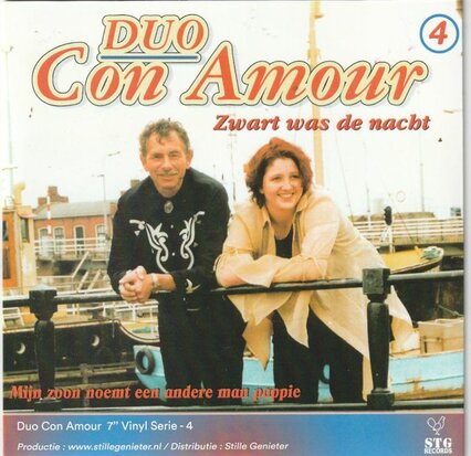 Duo Con Amour - Zwart was de nacht + Mijn zoon noemt een andere man pappie (Vinylsingle)