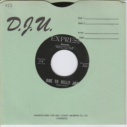 Jewell Ausbon - Ode to Billy Joe + Why can't you believe me (Vinylsingle)