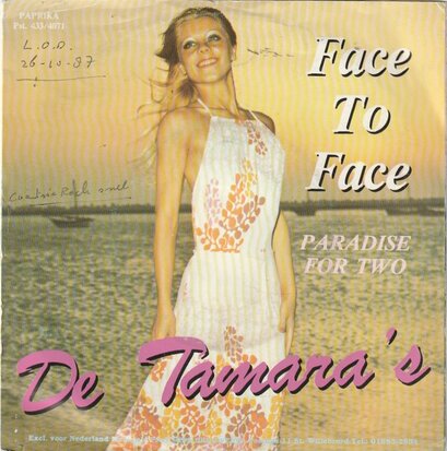 Tamara's - Face to face + Paradise for two (Vinylsingle)