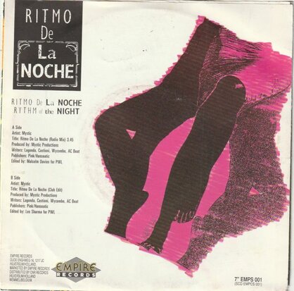 Mystic - Ritmo de la noche + (Club edit) (Vinylsingle)