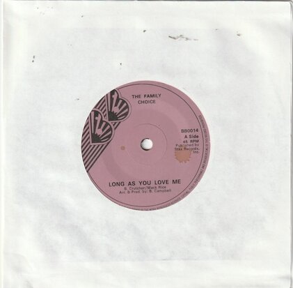 Family Choice - Long As You Love Me + Track Of Time (Vinylsingle)