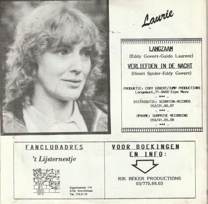 Laurie - Langzaam + Verliefd In De Nacht (Vinylsingle)
