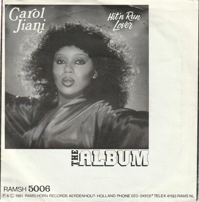 Carol Jiani - Hit'n run lover + All the people (Vinylsingle)