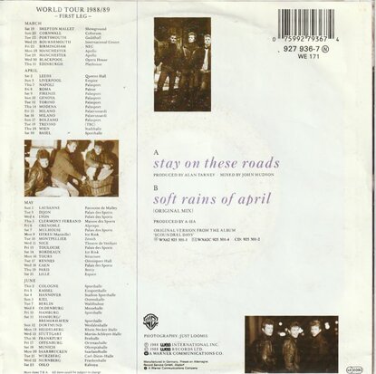A-ha - Stay on these roads + Soft rains of April (Vinylsingle)