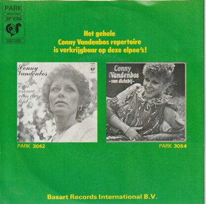Conny van den Bos - Sjakie van de hoek + Mijn eerste liefde (Vinylsingle)
