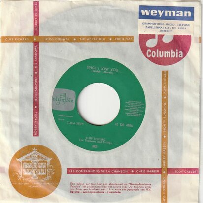 Cliff Richard - It'll be me + Since I lost you (Vinylsingle)
