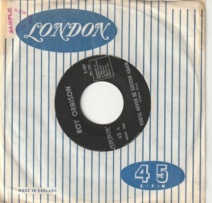 Roy Orbison - Too soon to know + You'll never be sixteen (Vinylsingle)