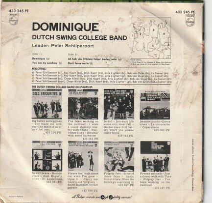 Dutch Swing College Band - Dominique (EP) (Vinylsingle)