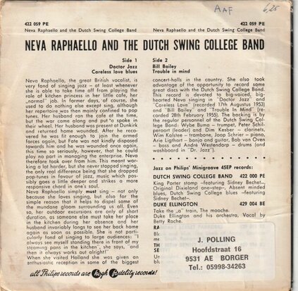 Dutch Swing College Band - Doctor Jazz (EP) (Vinylsingle)