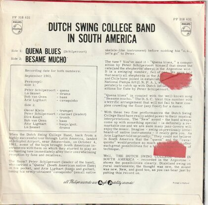 Dutch Swing College Band - Quena Blues + Besame Mucho (Vinylsingle)