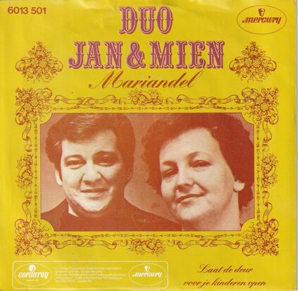 Duo Jan & Mien - Mariandel + Laat de deur voor je kinderen open (Vinylsingle)
