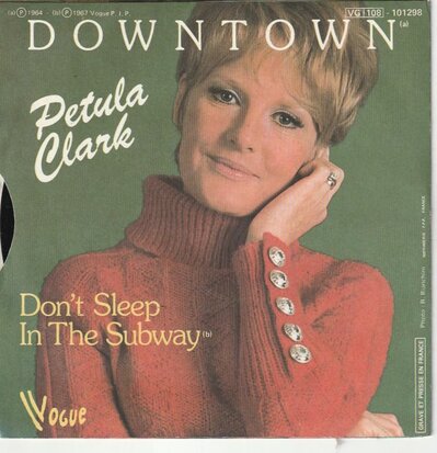 Petula Clark - Downtown + Don't sleep in the subway (Vinylsingle)