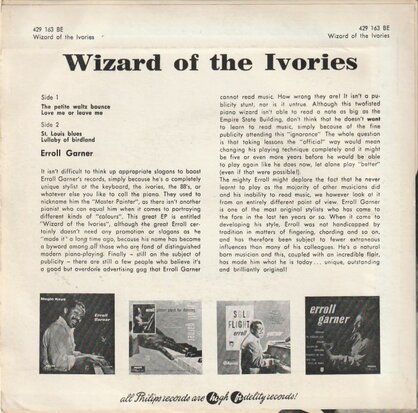 Erroll Garner - Wizard Of The Ivories (EP) (Vinylsingle)